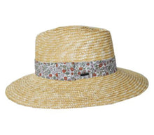 Load image into Gallery viewer, Joanna Straw Brim Hat - Floral