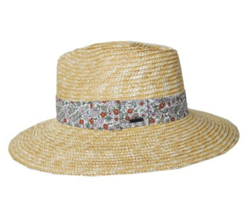 Joanna Straw Brim Hat - Floral