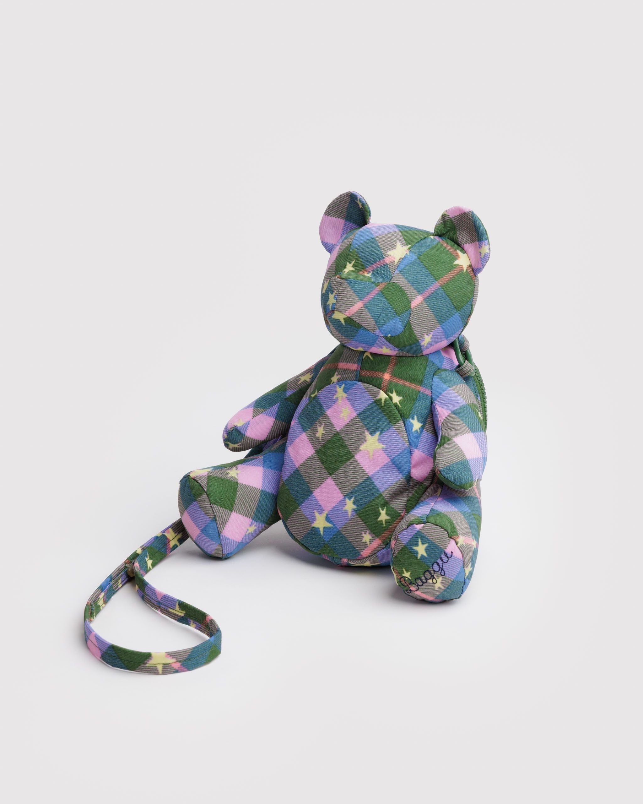 Baggu Bear Green Star Plaid bag at Miss Behavin'