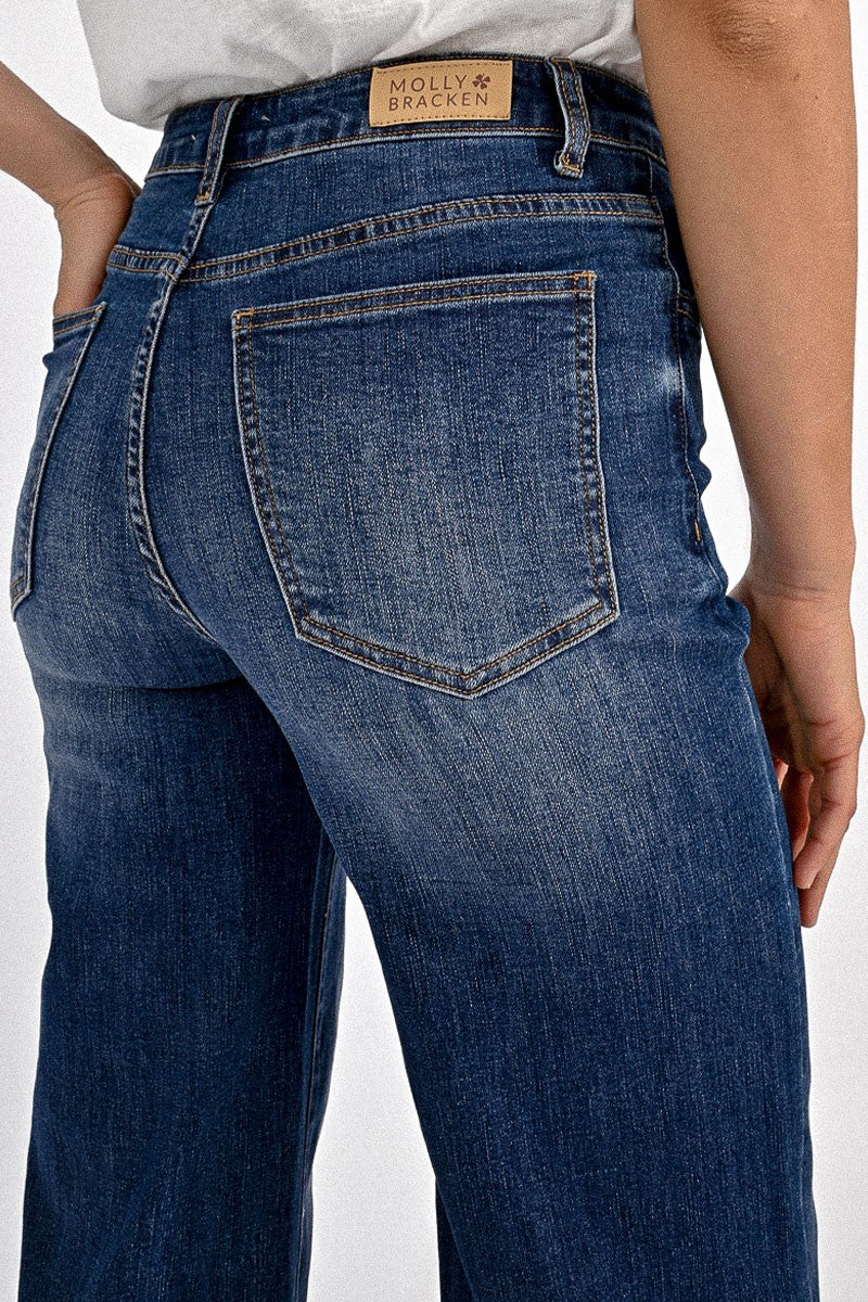 Molly Bracken Juno Pants in brut denim at Miss Behavin'