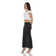Load image into Gallery viewer, Mesh Polka Dot Skirt in Black