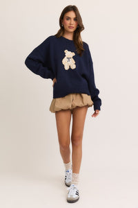 Teddy Sweater -Navy
