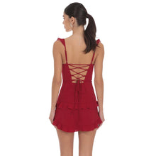 Load image into Gallery viewer, Ruffle Bodycon Dress in Red