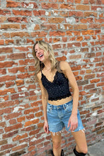 Load image into Gallery viewer, Butter Me Up Lace Cami ~ Midnight Floral: Midnight Floral