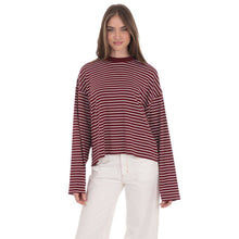 Load image into Gallery viewer, Oversized Striped Shirt in Red and White