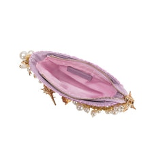 Load image into Gallery viewer, Isla Lavender Small Shells Straw Top Handle