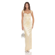 Load image into Gallery viewer, Satin Maxi Dress in Cream