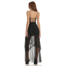 Load image into Gallery viewer, Mesh Corset Maxi Dress in Black
