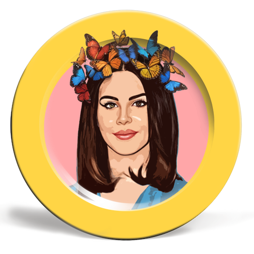 Plates 'BUTTERFLY LANA' by DOLLY WOLFE: 10 Inch