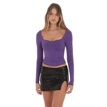 Load image into Gallery viewer, Sequin Slit Skirt in Black