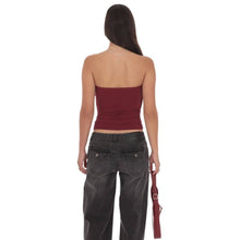 Load image into Gallery viewer, Draped Cutout Top in Maroon
