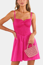 Load image into Gallery viewer, Dixie Mini Dress- Hot Pink Poplin