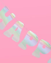 Load image into Gallery viewer, Happy Birthday Iridescent Foil Banner, Party Supplies, Decor
