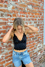 Load image into Gallery viewer, Butter Me Up Lace Cami ~ Midnight Floral: Midnight Floral