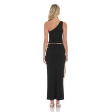 Load image into Gallery viewer, Cutout Embellished Maxi Skirt in Black