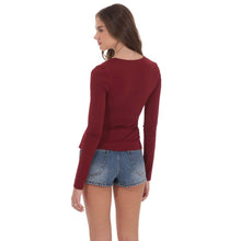 Load image into Gallery viewer, Rosette Fly Away Top in Maroon