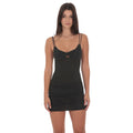 Mesh Corset Rhinestone Dress in Black