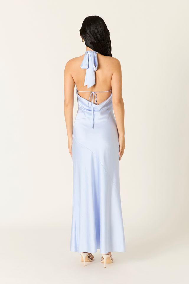 Julia Dress in slate blue at Miss Behavin'
