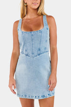 Load image into Gallery viewer, Corset Mini Dress -Misty Morning