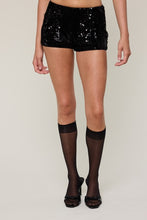 Load image into Gallery viewer, Micro Sequin Shorts- Black