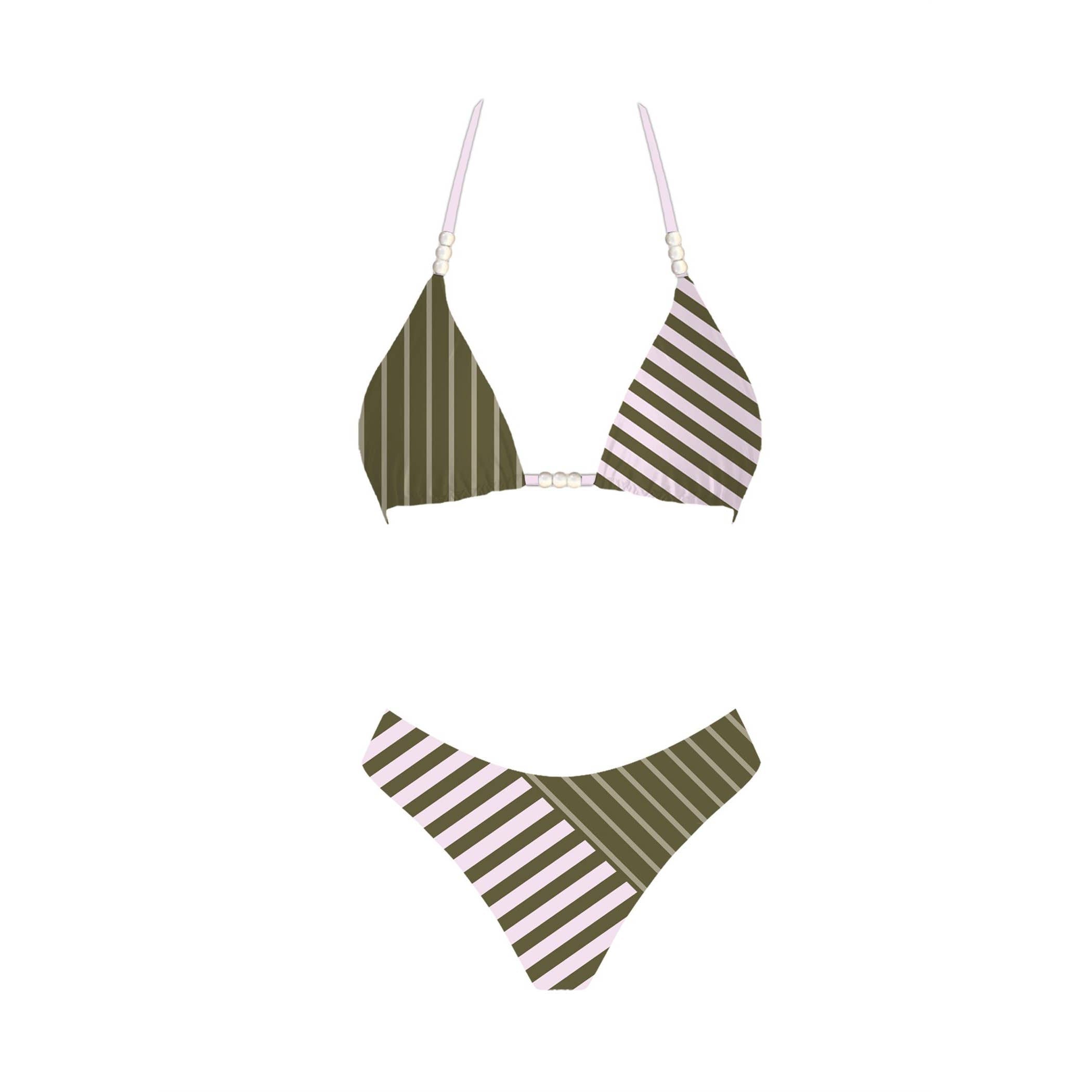 Delaney Bikini Set stripe at Miss Behavin'
