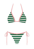 Harper Swimsuit in green stripe at Miss Behavin'