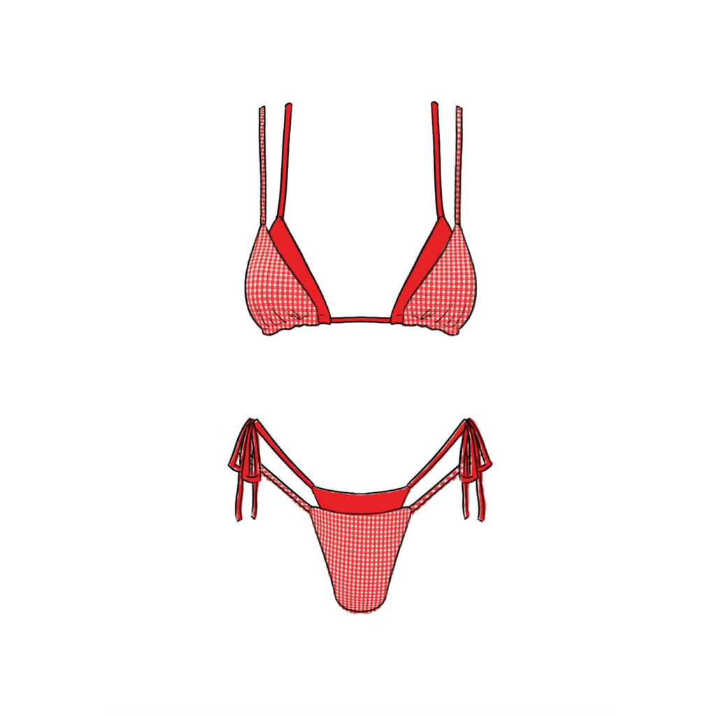 Kenzie Bikini Set in red at Miss Behavin'