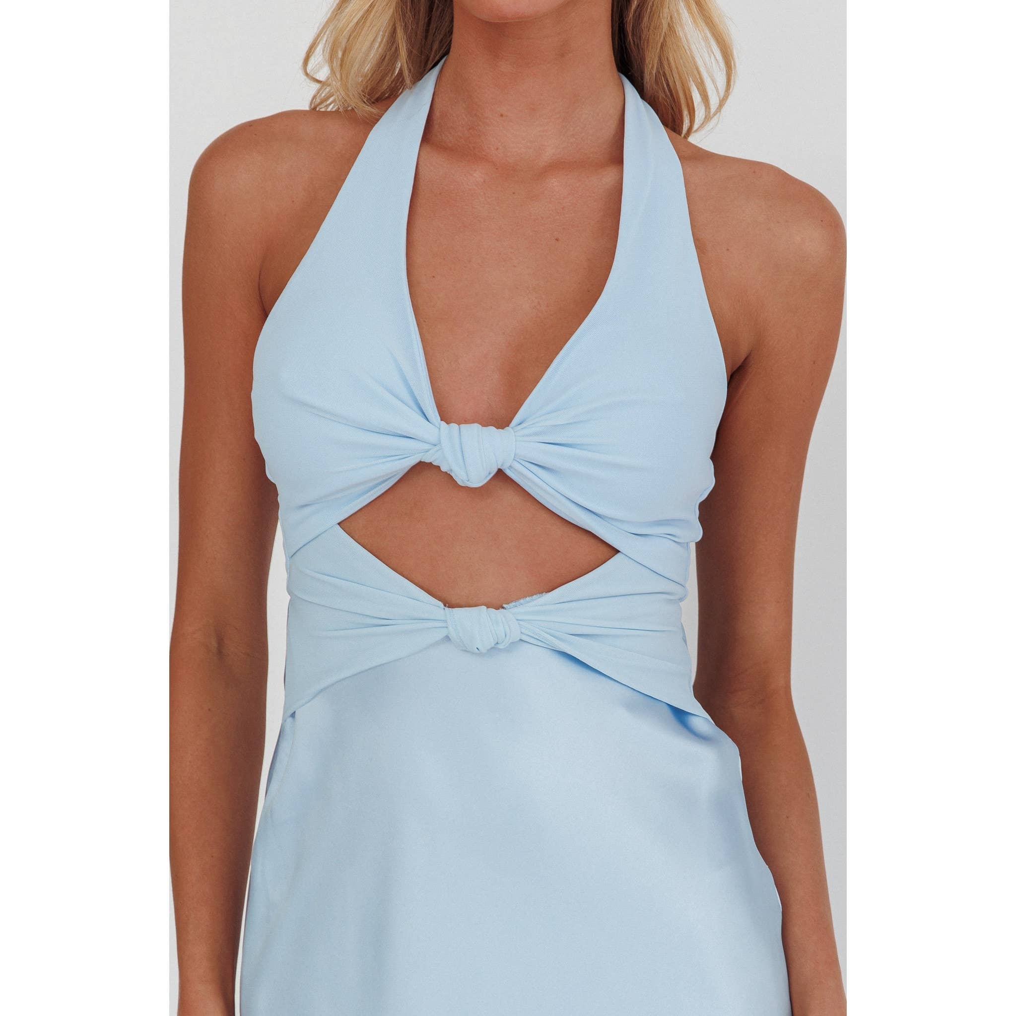 One & Only Poppy Dress in blue at Miss Behavin'