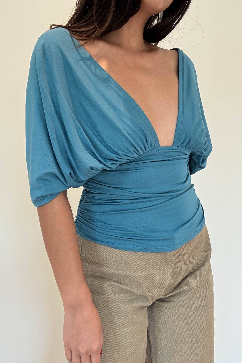 Moxie Top in teal at Miss Behavin'