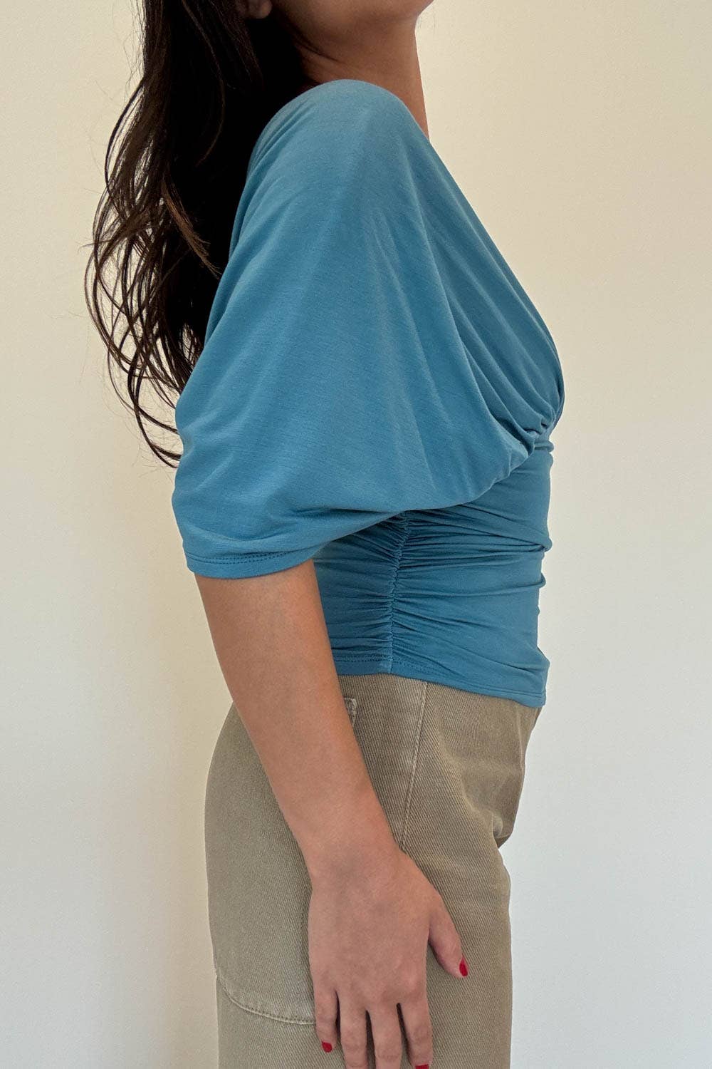 Moxie Top in teal at Miss Behavin'
