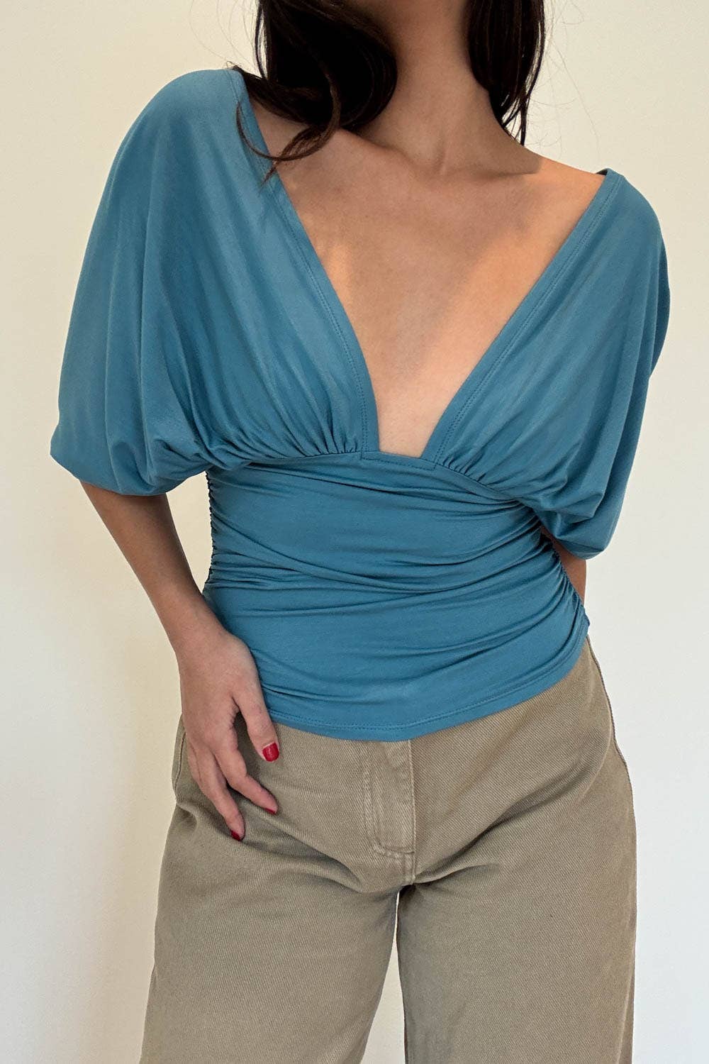 Moxie Top in teal at Miss Behavin'