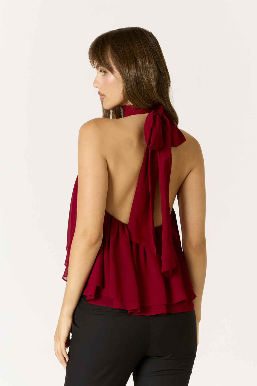 Willa Top in wine at Miss Behavin'