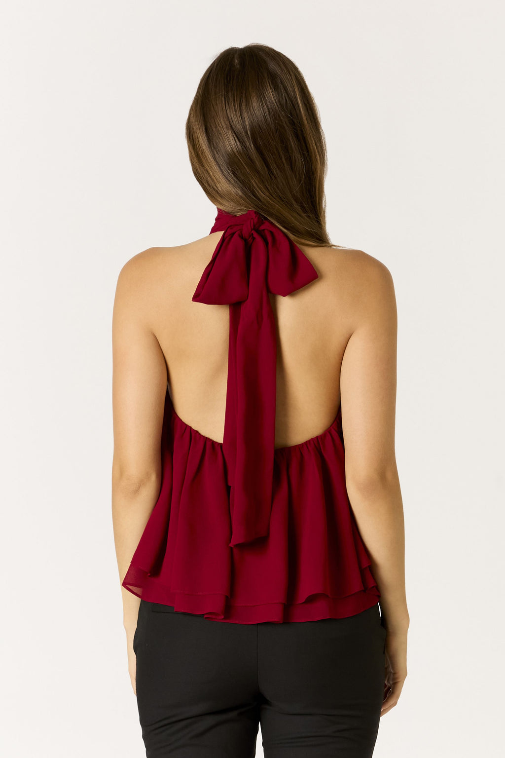 Willa Top in wine at Miss Behavin'