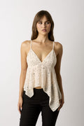 Skylar Top in ivory at Miss Behavin'