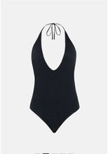 Load image into Gallery viewer, Kitty Deep Plunge Bodysuit In Black