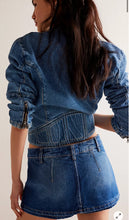 Load image into Gallery viewer, Gallivanting Peekaboo Skort- Blue Rebel