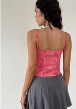 Load image into Gallery viewer, Leif Cami Top - RED GINGHAM