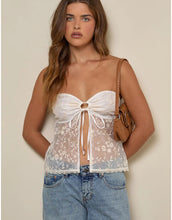 Load image into Gallery viewer, Gretali Top In Fresia Broderie Ivory