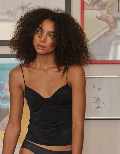 My Way Triangle Cami- Black