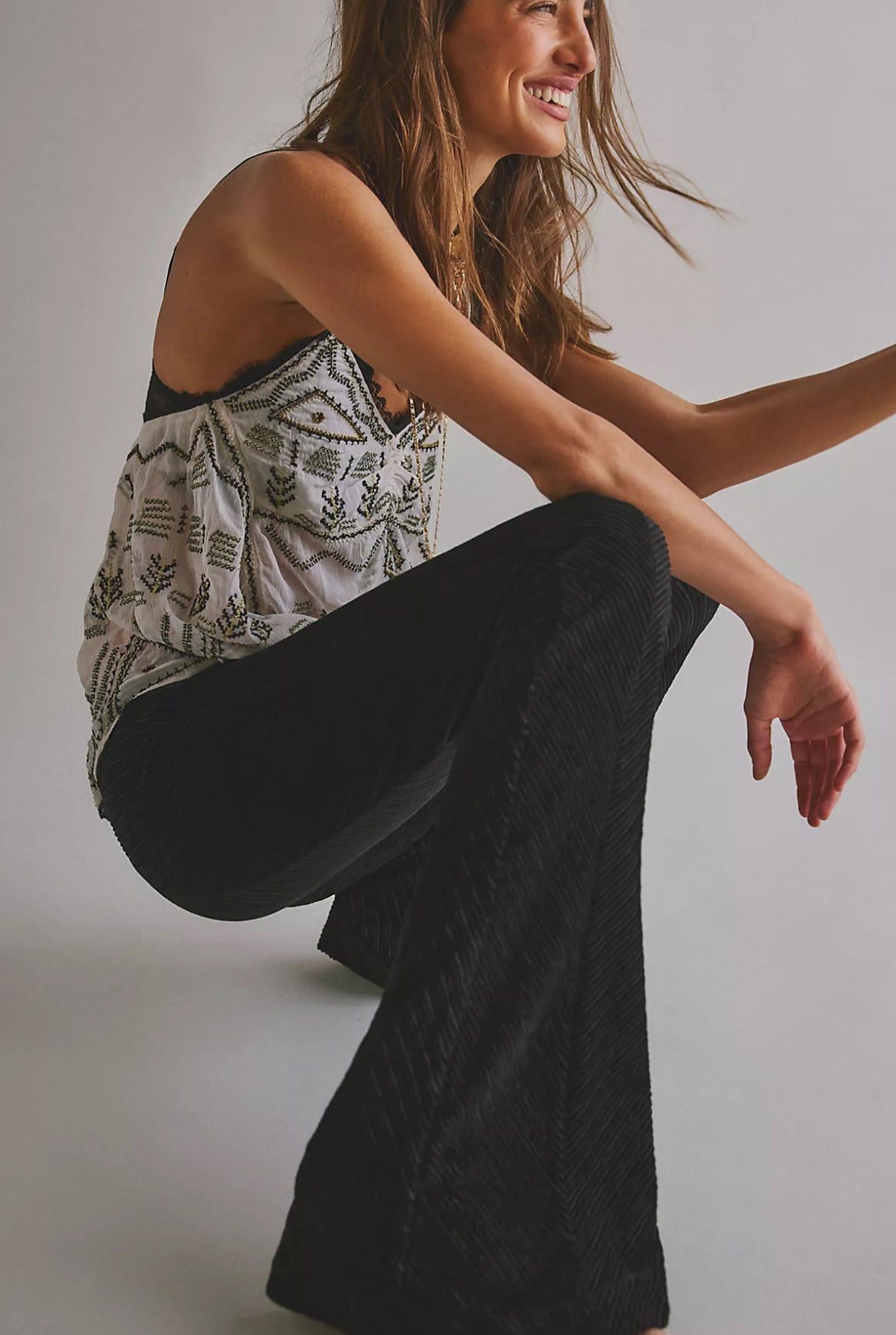 Penny Pull-On Velvet Pants