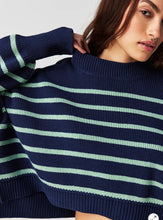 Load image into Gallery viewer, Easy Street Stripe Crop Pullover