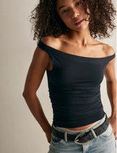 Load image into Gallery viewer, Round Two Asymmetrical Tank- Black