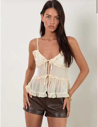 Raeya Top- Chiffon Cream
