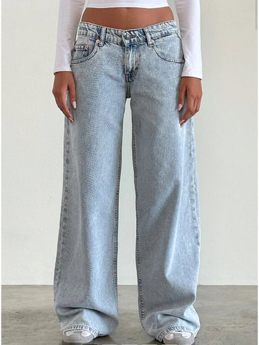 Low Rise Roomy Jeans- 80'S Light Wash Blue