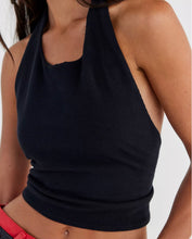 Load image into Gallery viewer, Round Two Pique Low-Back Tank- Black