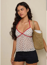 Load image into Gallery viewer, Micha Halter Top In Ditsy Floral Ivory