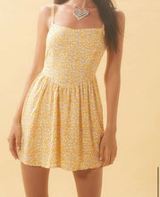 Load image into Gallery viewer, Ramone Mini Dress - Flower Garden Yellow