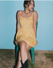 Load image into Gallery viewer, Ramone Mini Dress - Flower Garden Yellow