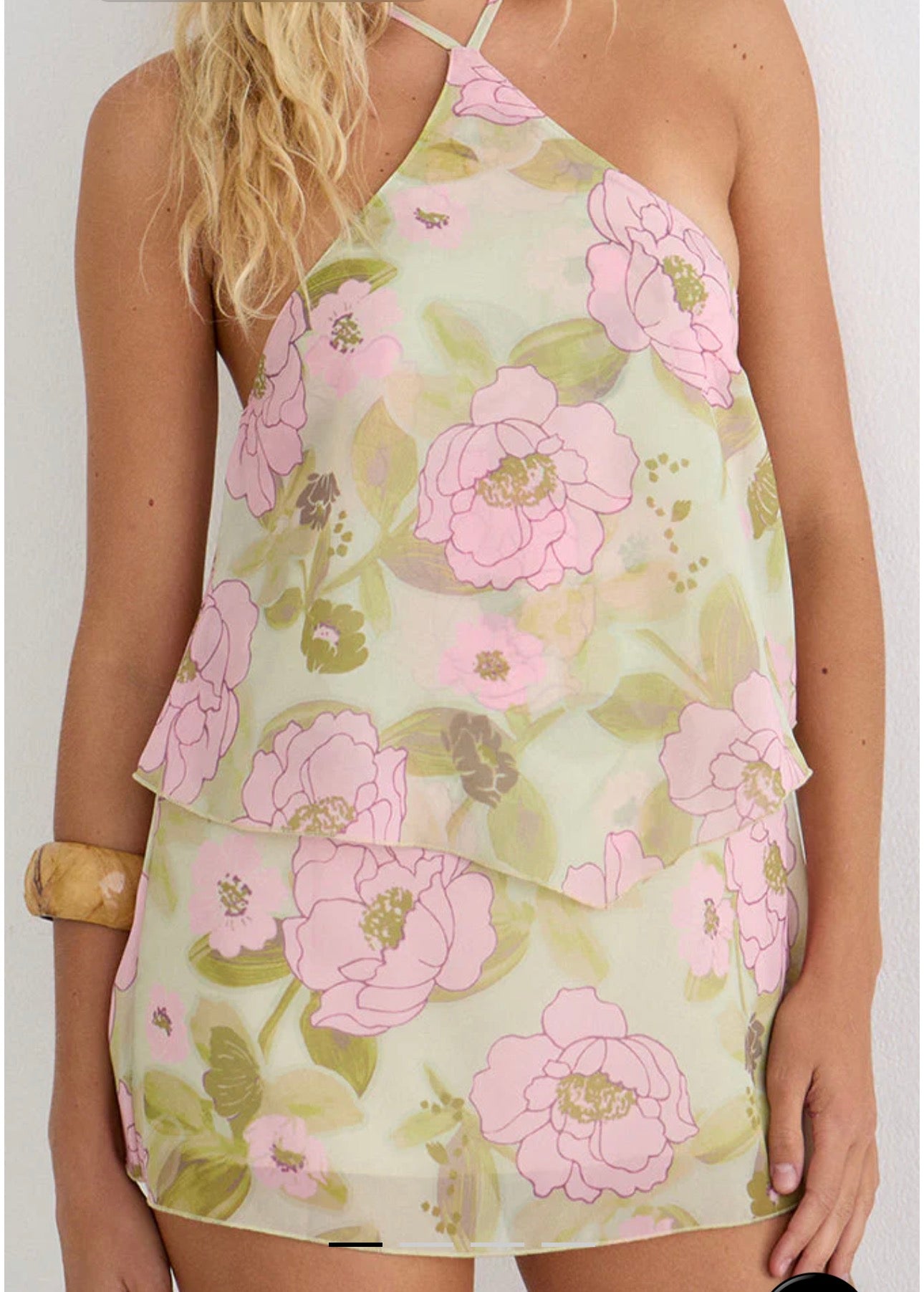 Milaya Mini Dress Floral Sage