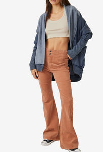 Jayde Cord Flare Jeans- Sunburn